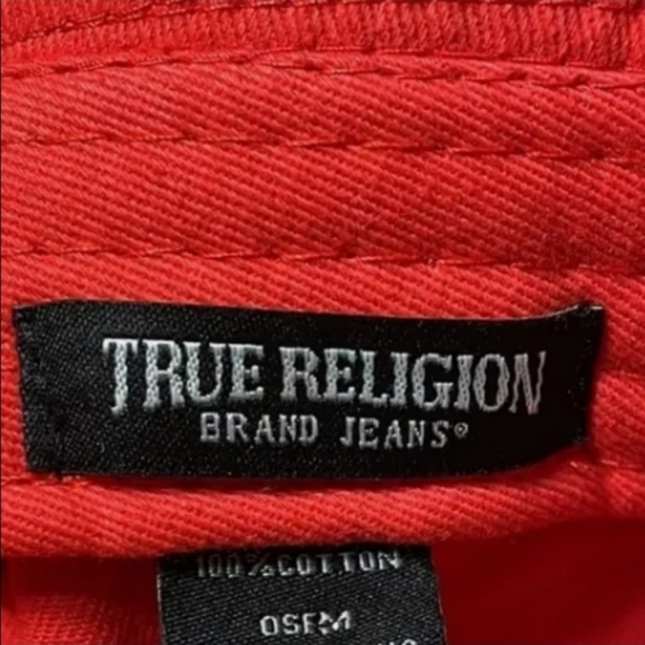 NWT True Religion Brand Jeans BUCKET Hat Cap Red OSFM TR2748 unisex - Picture 4 of 5